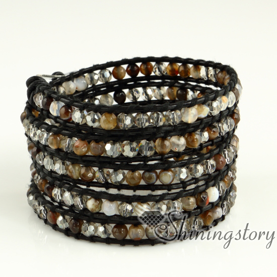 wholesale wrap bracelets leather jewelry bracelet wrap woven beaded bracelet handmade leather ...